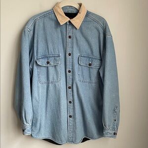 Lanesboro Men's Blue Denim Shirt Jacket Size Medium